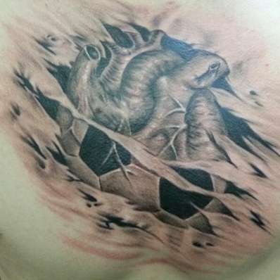 Soccer Heart tattoo