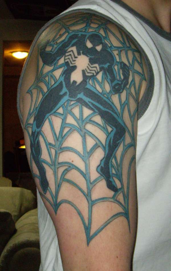 Symbiote SpiderMan tattoo