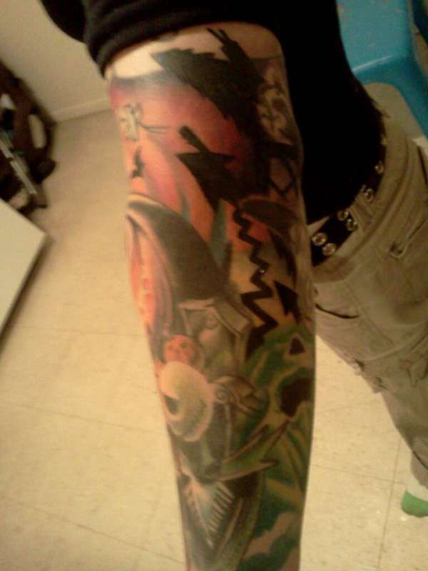 Tim Burtton Sleeve tattoo