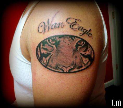WAR EAGLE U,G,A, TAT tattoo