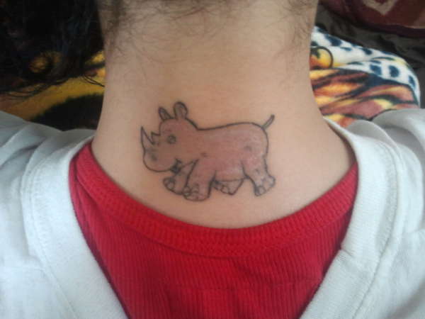 baby rhino tattoo