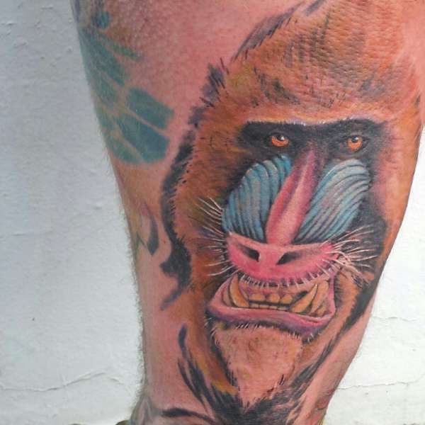my baboon / mandrill tattoo tattoo