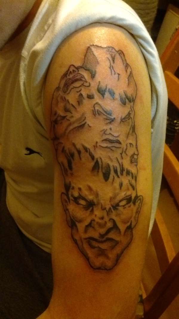 zombie head tattoo