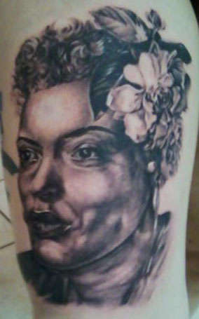 Billie Holiday tattoo
