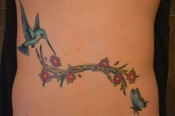 Cherry Blossoms re-coloured tattoo