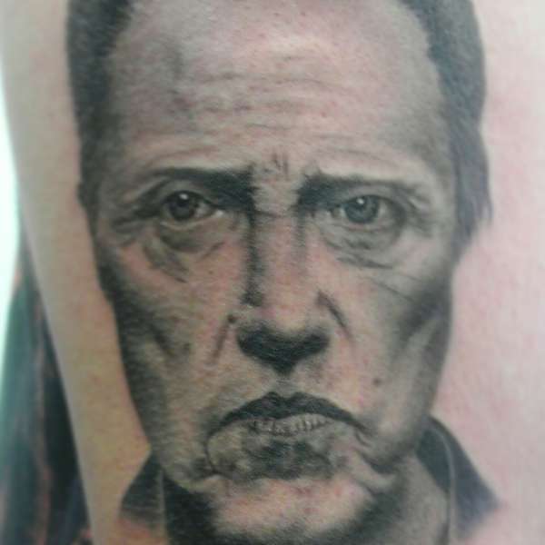 Christopher Walken portrait tattoo