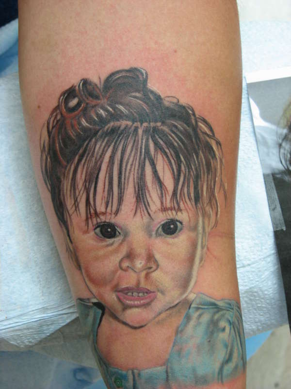 Color portrait tattoo