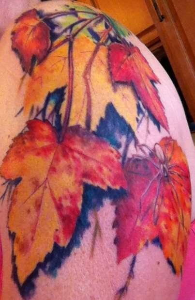 Fall colors tattoo