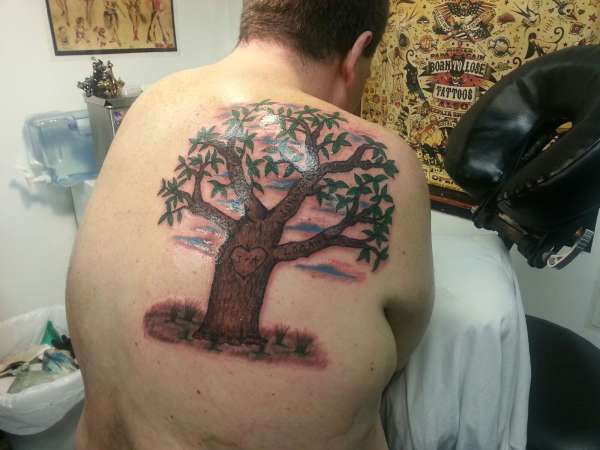 Family Tree tattoo with kids names tattoo
