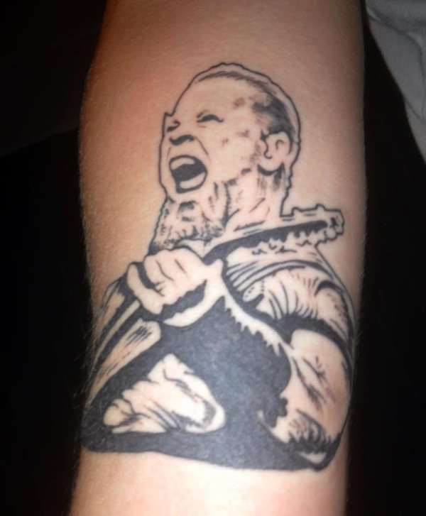 James Hetfield tattoo.