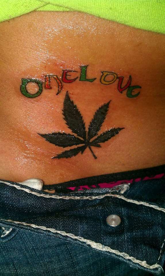 one love weed tattoos