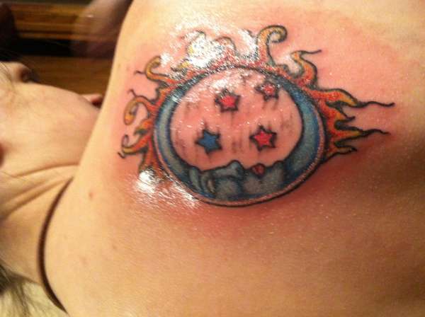 Moon and sun tattoo
