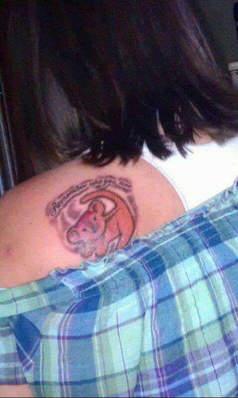 Simba & Remember Who You Are tattoo