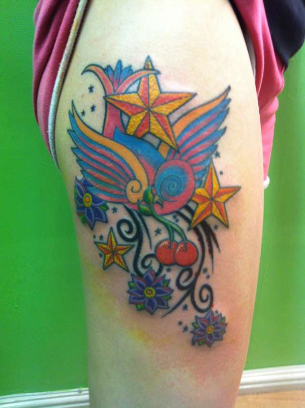 Sparrow & stuff tattoo