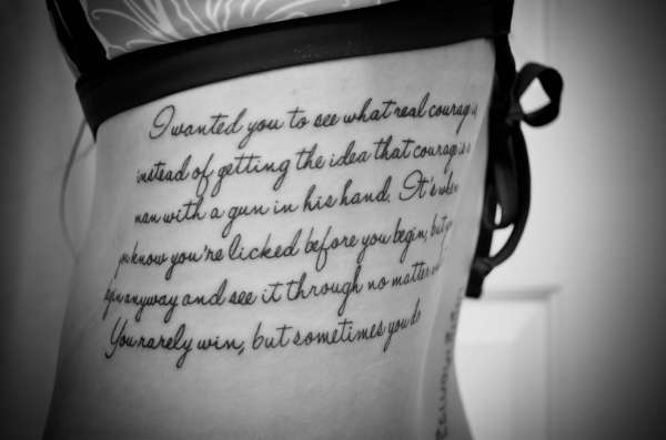 to kill a mockingbird tattoo quotes