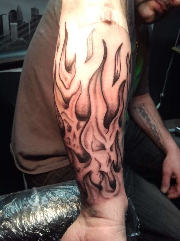 flames tattoo