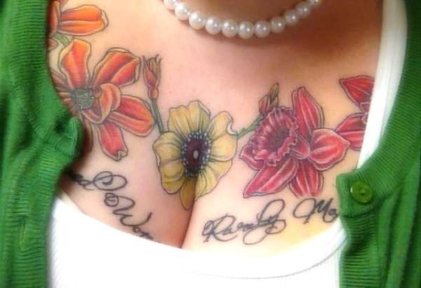 flowers and thoughts tattoo