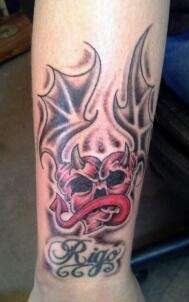 flying evil tattoo