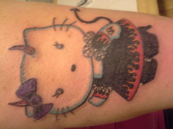 goth hello kitty tattoo