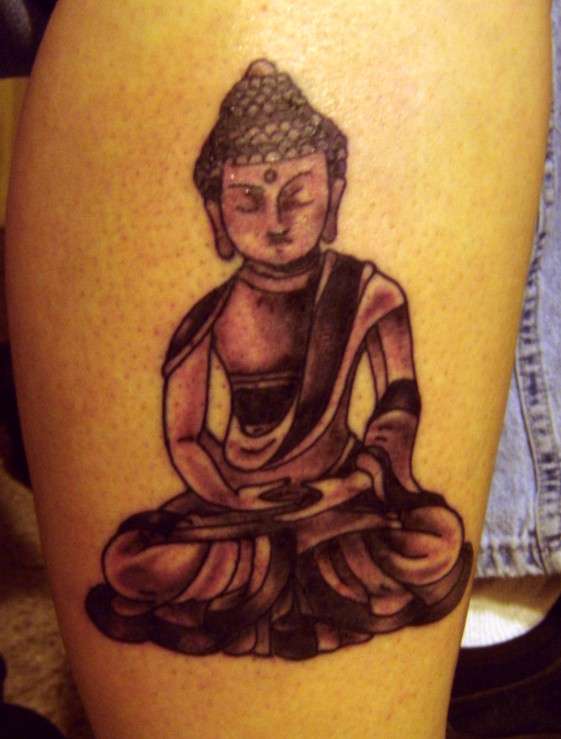Leg Buddha tattoo