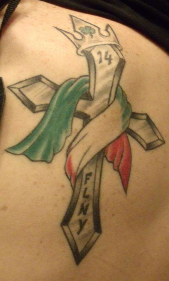 italian and catholic with a kingdom hearts crown tattoo