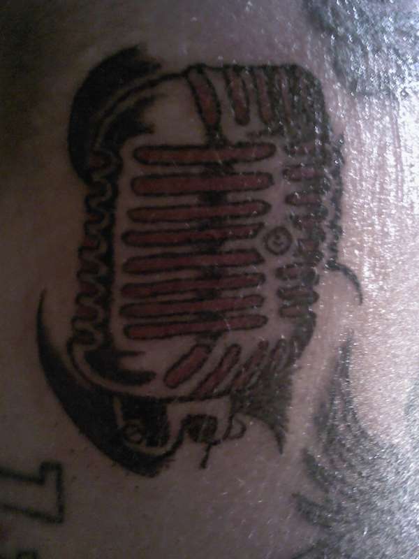 microphone tattoo