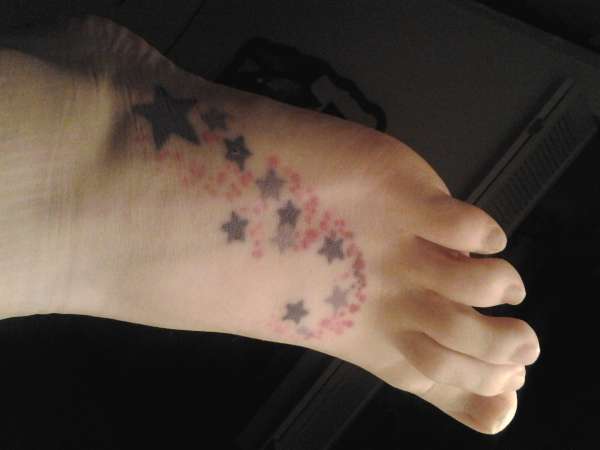 pink & purple stars tattoo