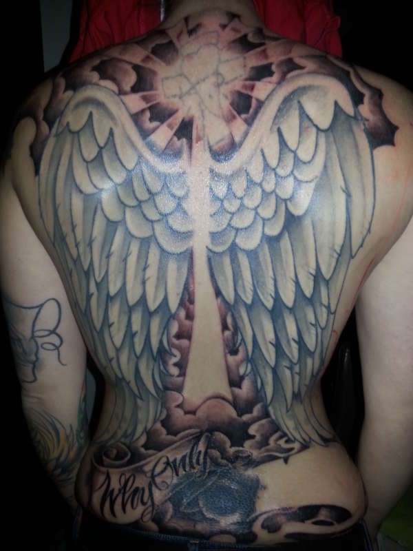 wings background tattoo tattoo