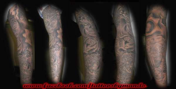 Aztec Sleeve tattoo