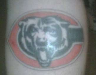Chicago Bears logo tattoo