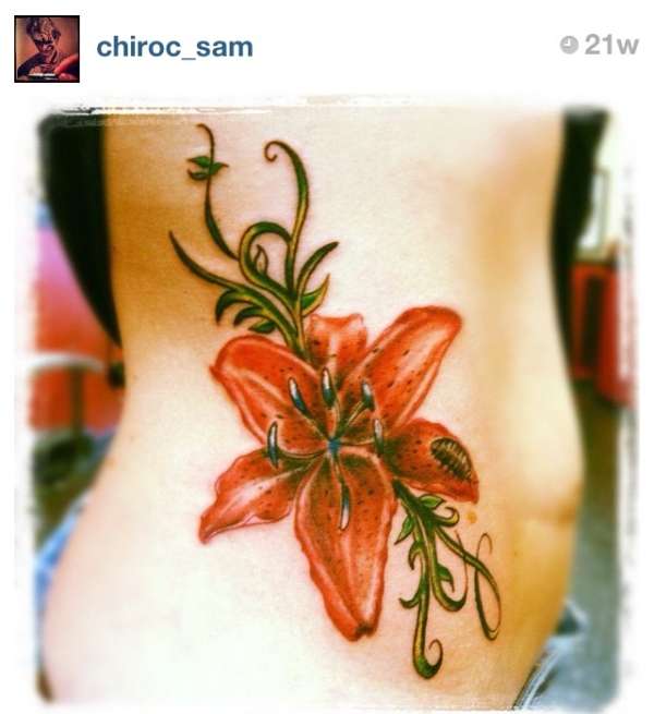 Flower D.J. Stem tattoo