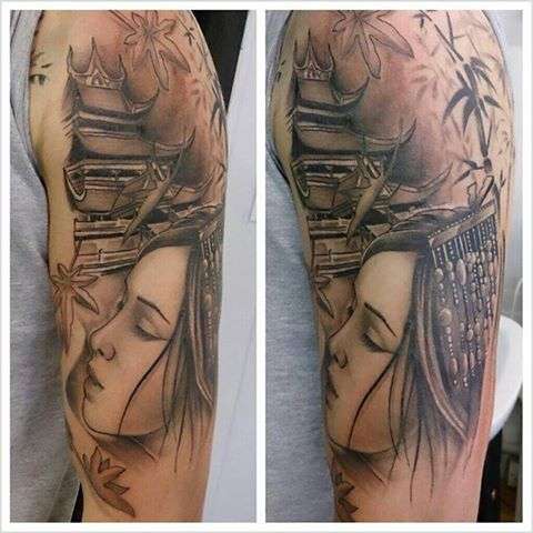 Geisha Half Sleeve tattoo