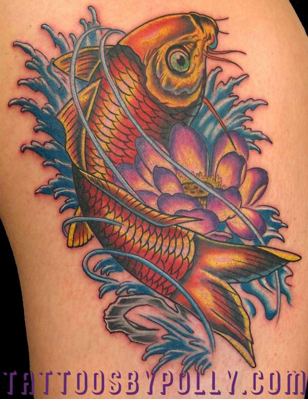 Koi with Lotus tattoo
