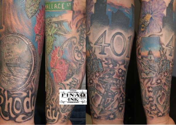 Rhode Island Sleeve tattoo