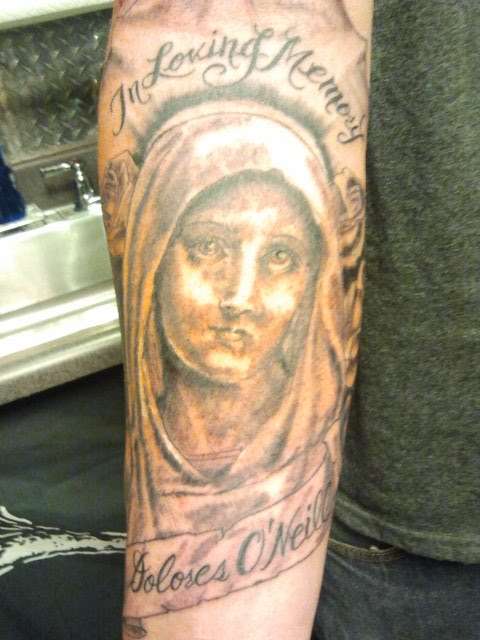 Virgin Mary Portrait tattoo