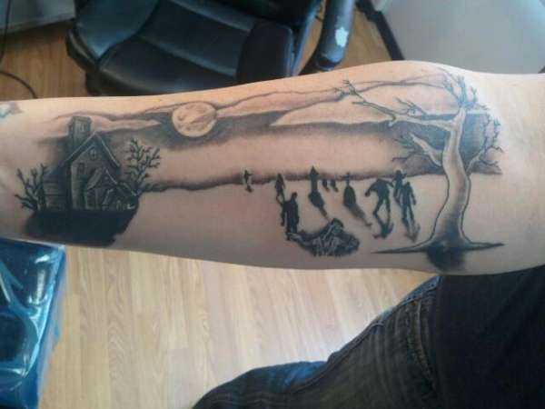 Zombie Scene tattoo