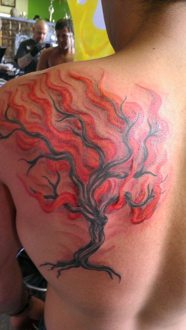 burning bush tattoo