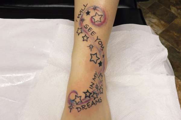 stars and swirls tattoo