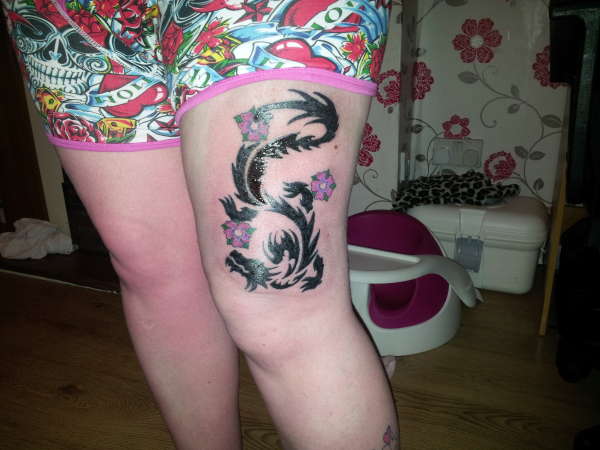 tribal dragon tattoo