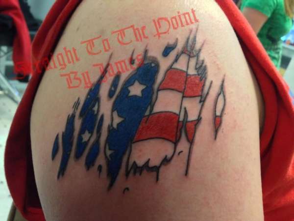 American flag tattoo