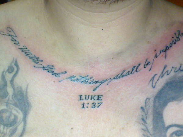 Bible words tattoo