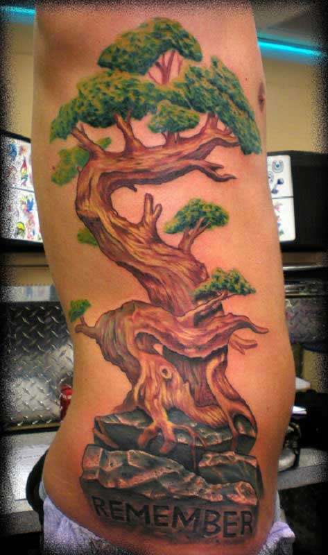 Bonzaii tree by Beto Munoz tattoo