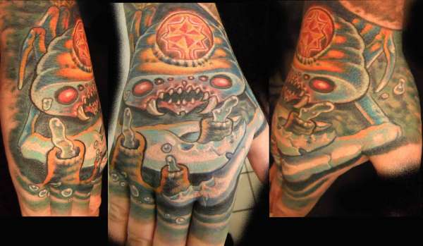 Crabhands By beto Munoz tattoo