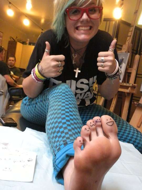 Happy Toes tattoo