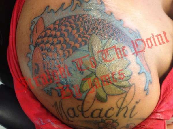 Koi and lotus tattoo