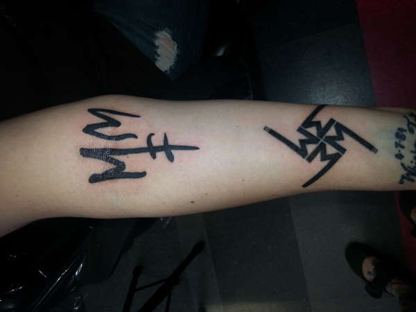 Marilyn Manson autograph tattoo