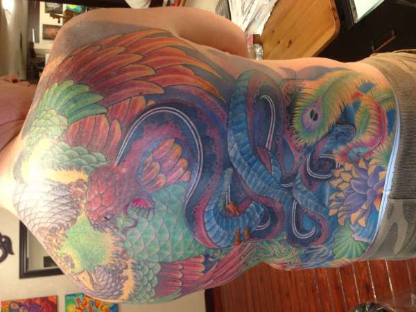 Phoenix Rising (complete) tattoo