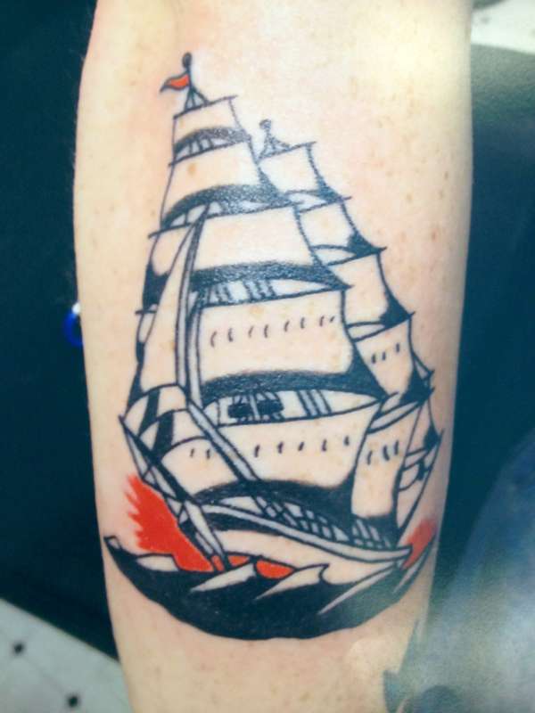 Pirate ship tattoo