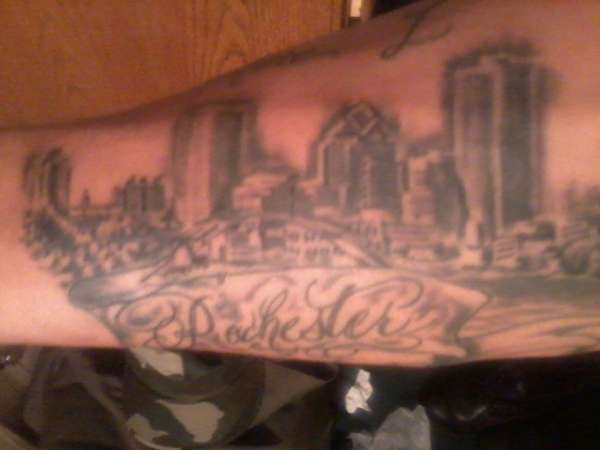 ny downtown skyline tattoo ny downtown skyline tattoo