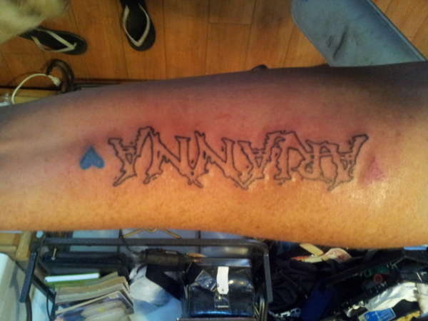 forearm for daughter tattoo